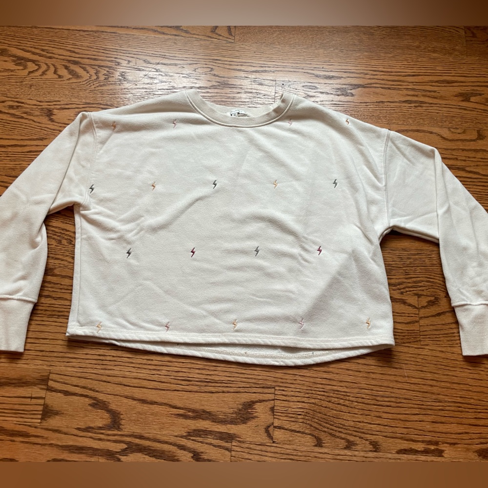 Zsupply cropped lightening bolt sweatshirt
